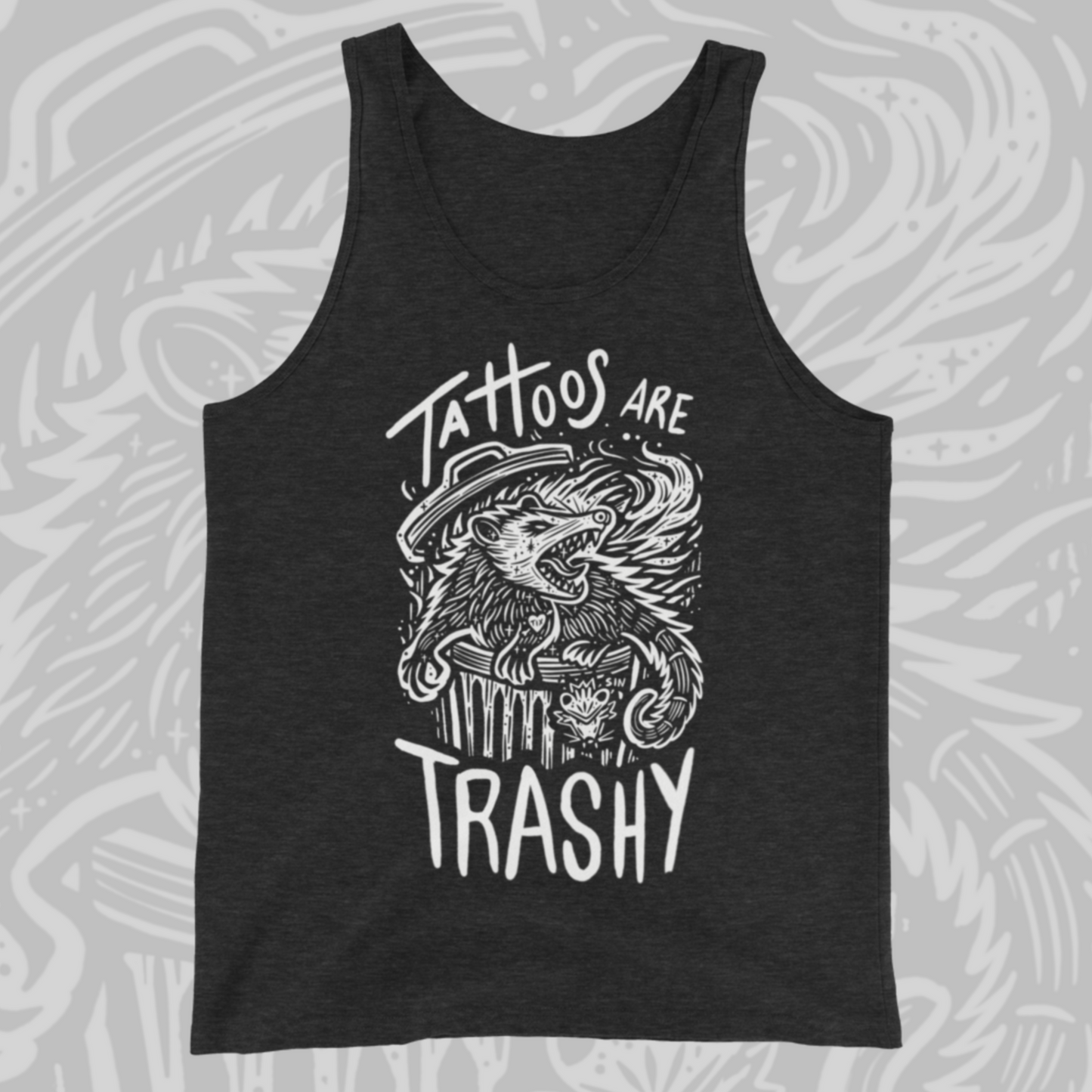Tattoos are Trashy! - Sinjeezus Unisex Tank