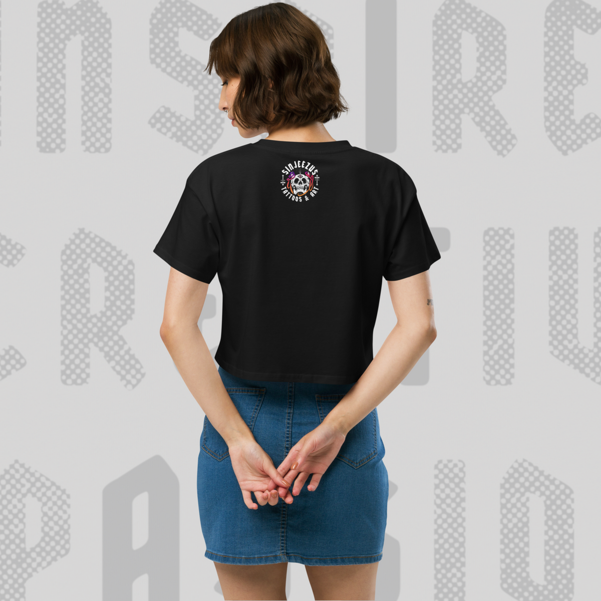 Inspired Creative Passion - Sinjeezus Women’s Crop Top