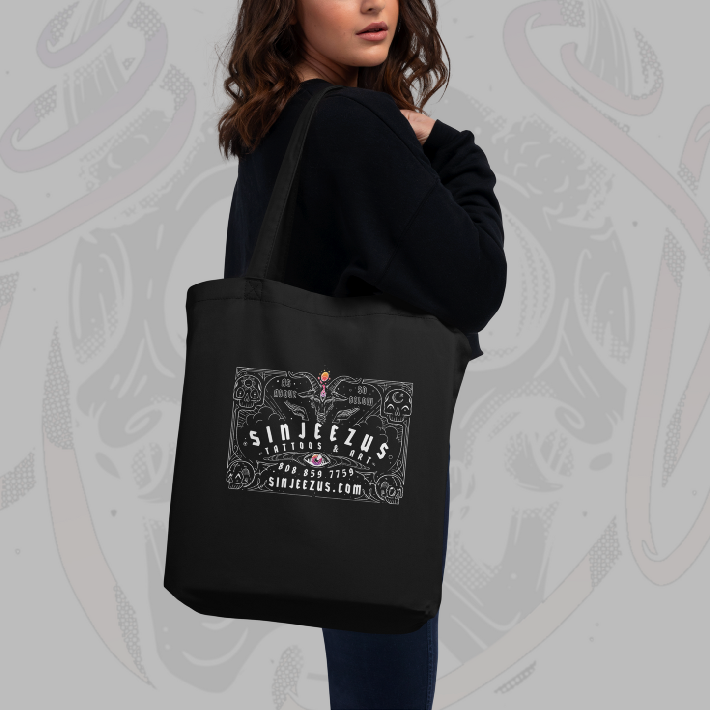 Thread of Destiny - Sinjeezus Eco Tote Bag