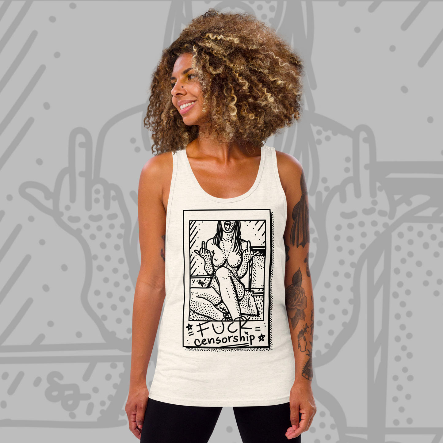 Fuck Censorship! - Sinjeezus Unisex Tank Top