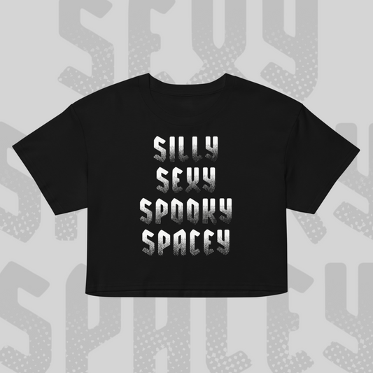 Silly Sexy Spooky Spacey - Sinjeezus Women’s crop top