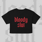 Red Bloody Slut - Sinjeezus Women’s crop top