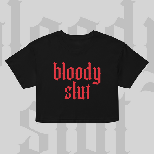 Red Bloody Slut - Sinjeezus Women’s crop top
