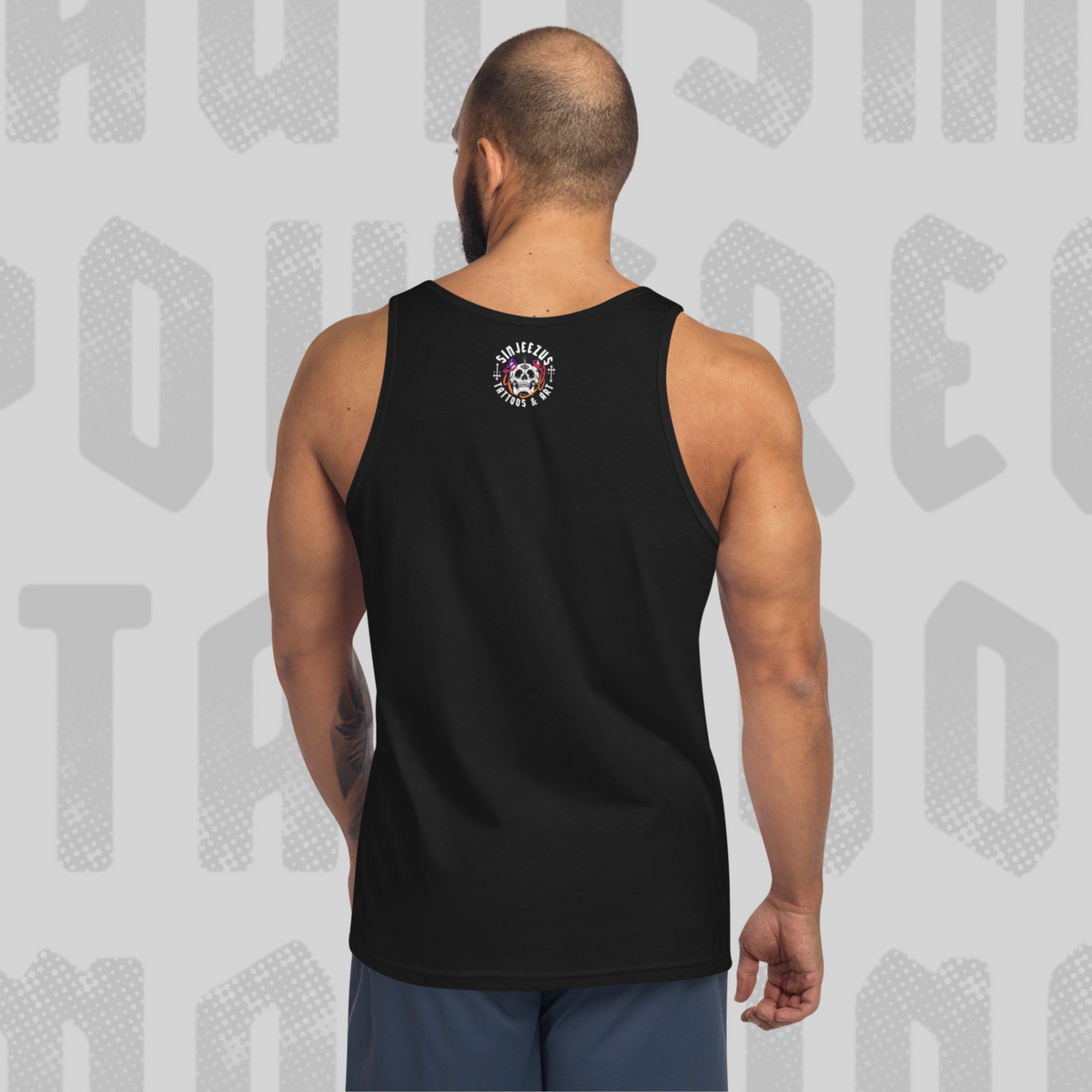 Autism Powered Tattoo Machine - Sinjeezus Unisex Tank