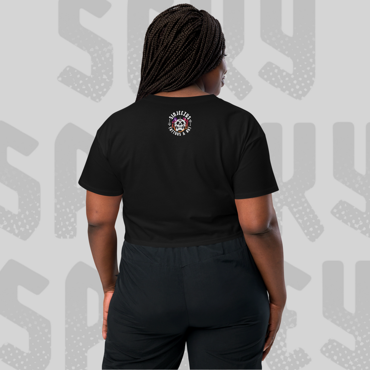 Silly Sexy Spooky Spacey - Sinjeezus Women’s crop top