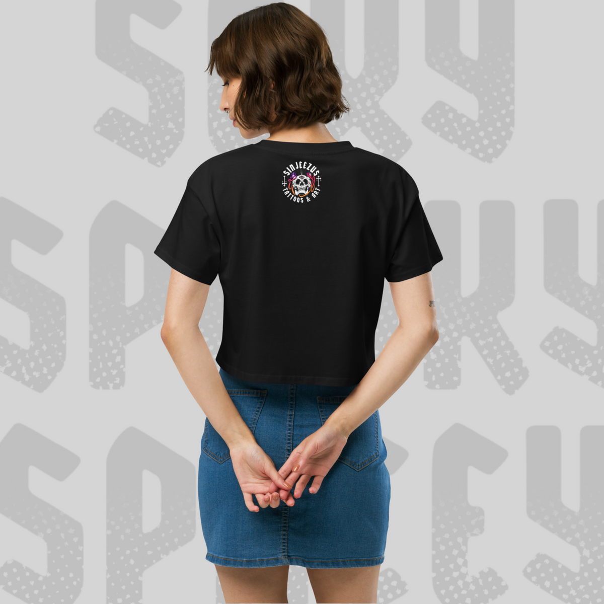 Silly Sexy Spooky Spacey - Sinjeezus Women’s crop top