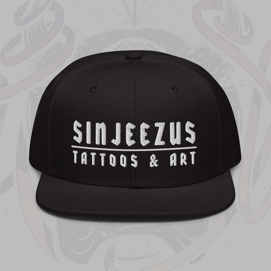 Sinjeezus Tattoos & Art Snapback Hat