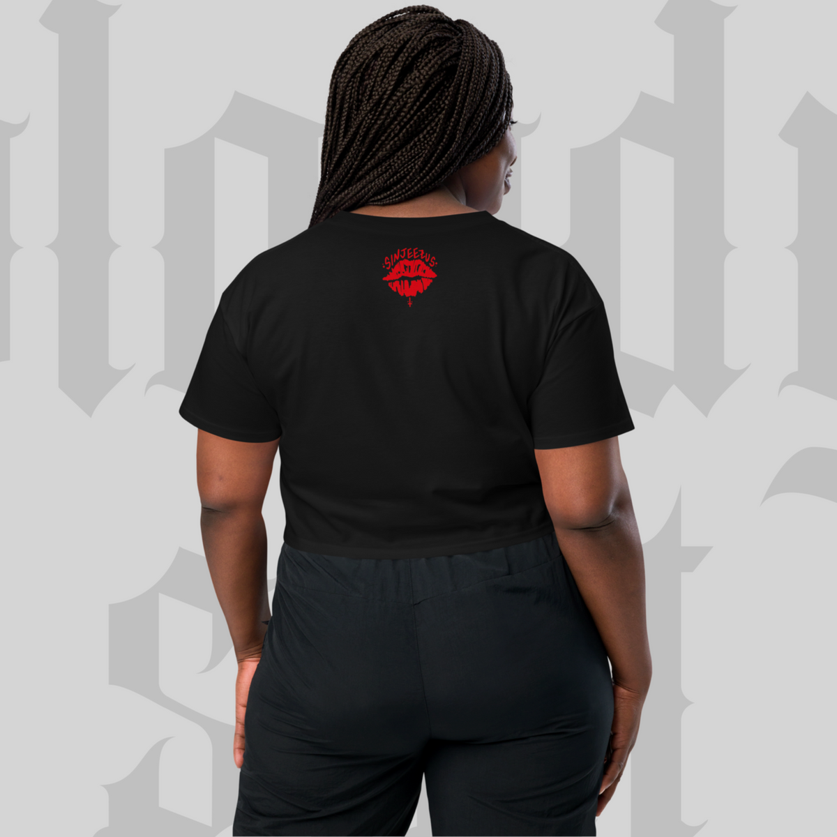 Red Bloody Slut - Sinjeezus Women’s crop top
