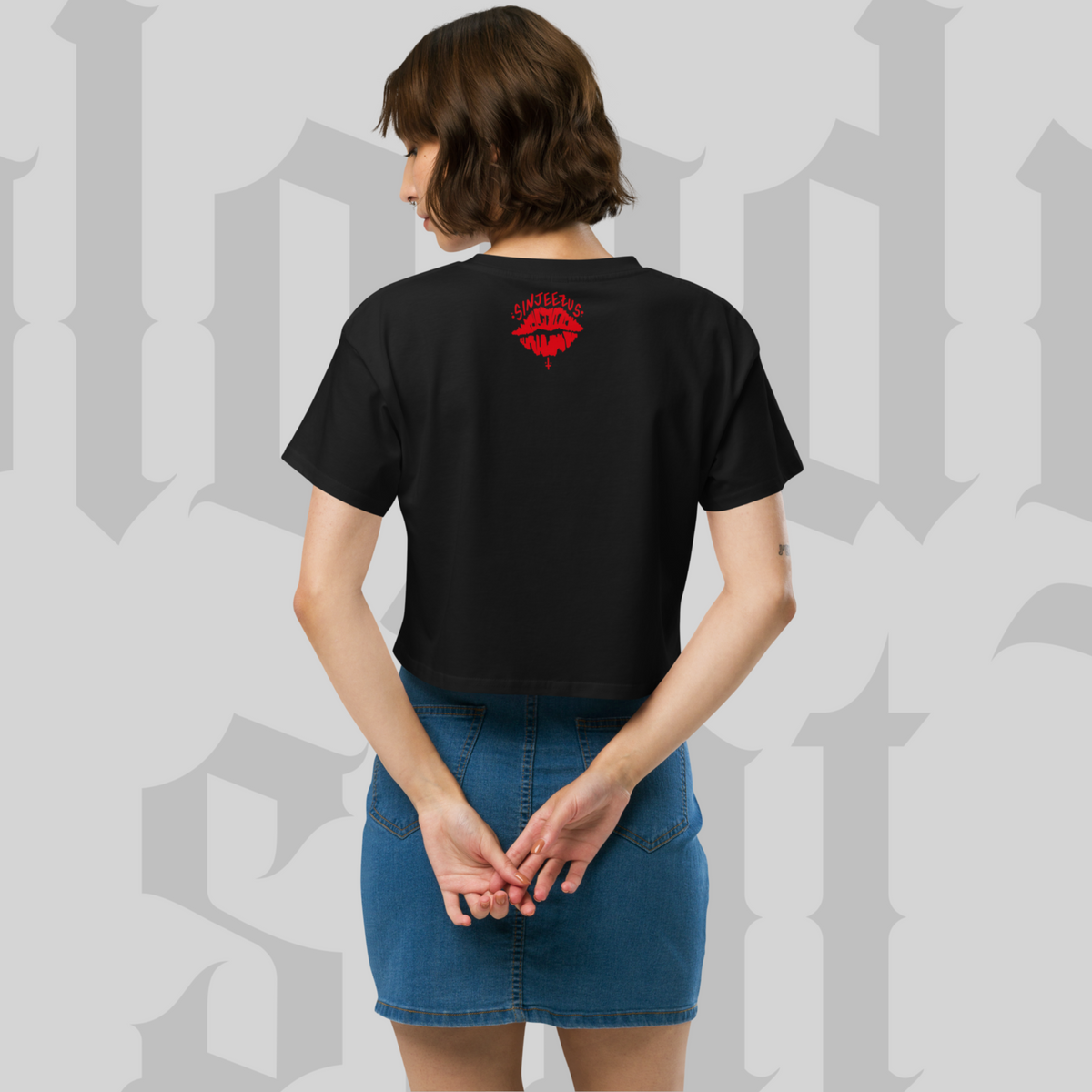 Red Bloody Slut - Sinjeezus Women’s crop top