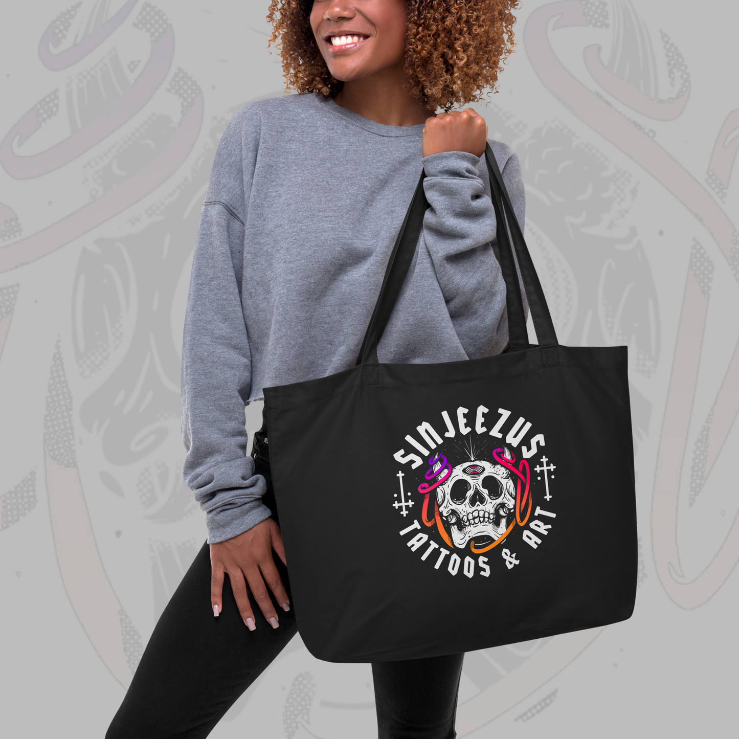 Thread of Destiny - Sinjeezus Large Eco Tote