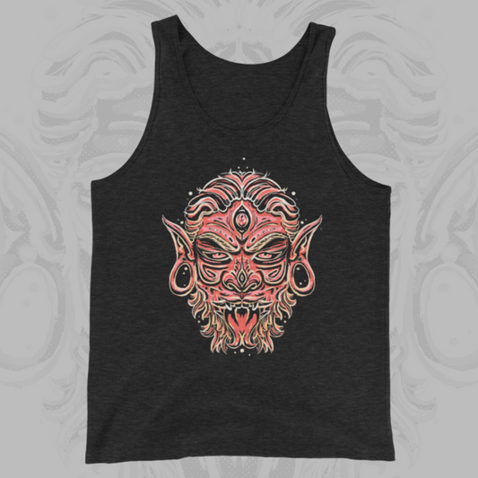 Lust Demon Mask - Sinjeezus Unisex Tank Top