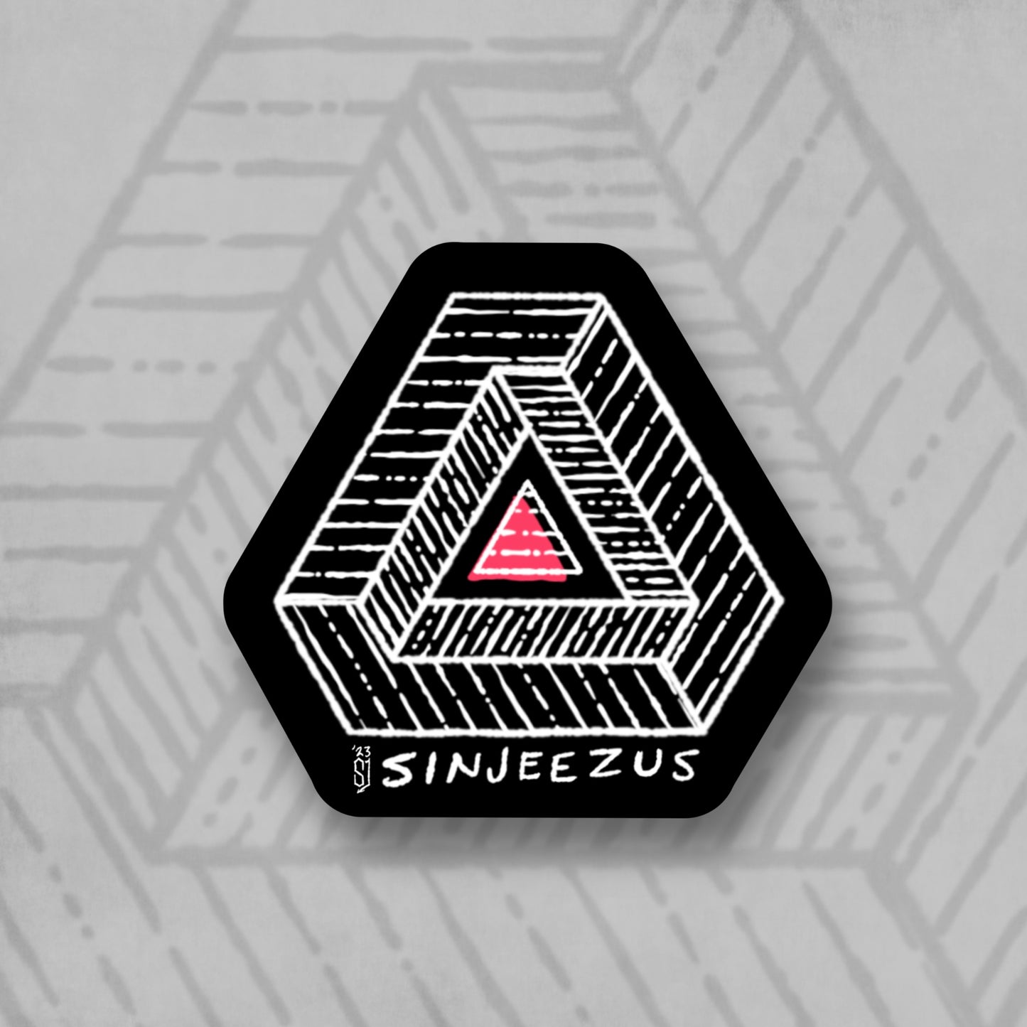 8 Sticker Pack - Psychedelic Engraved Series - Sinjeezus Stickers