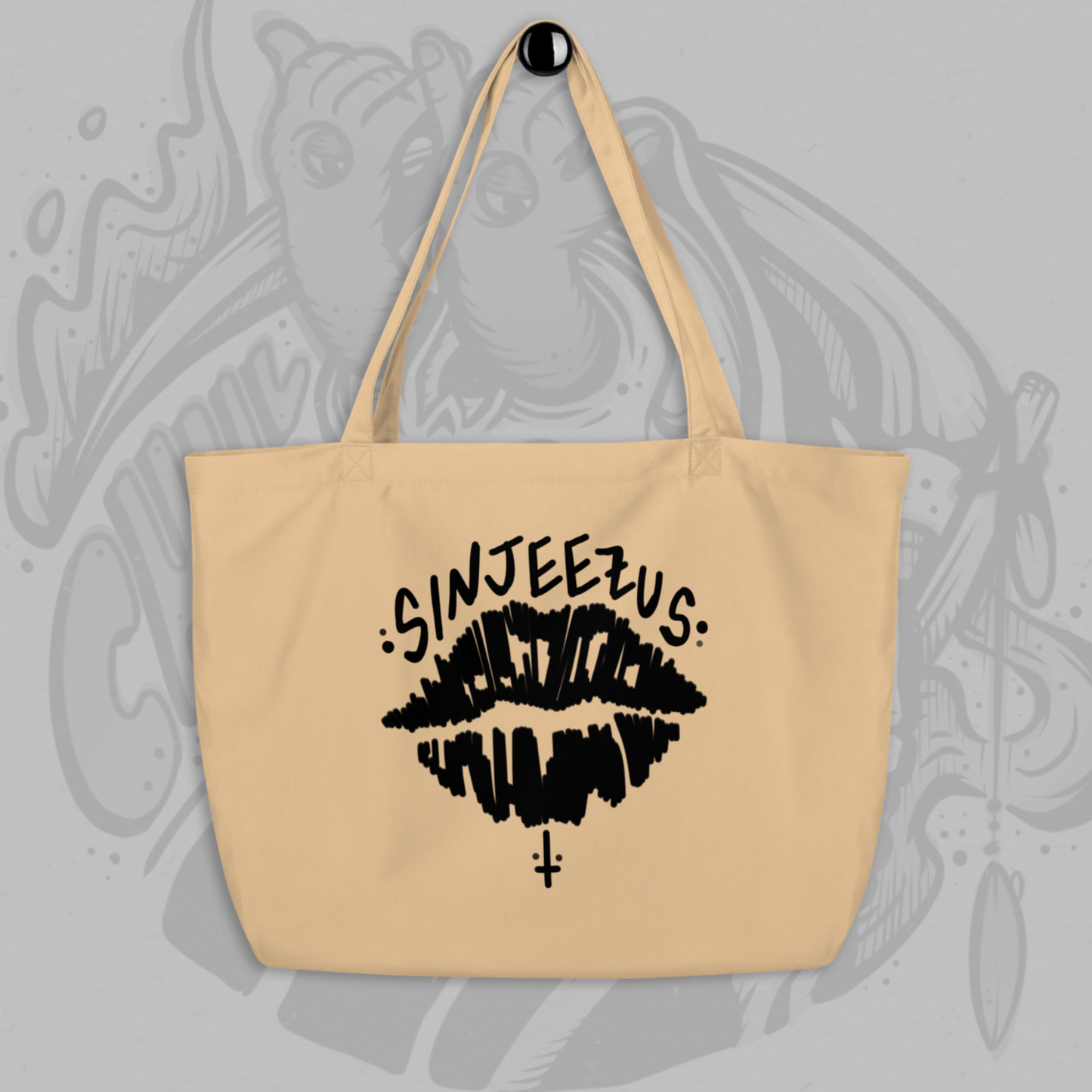 Chill Reaper - Sinjeezus Large Eco Tote Bag