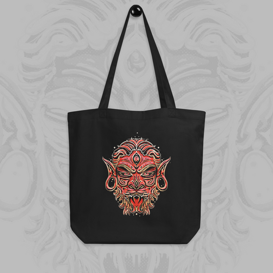 Lust Demon Mask - Sinjeezus Eco Tote Bag