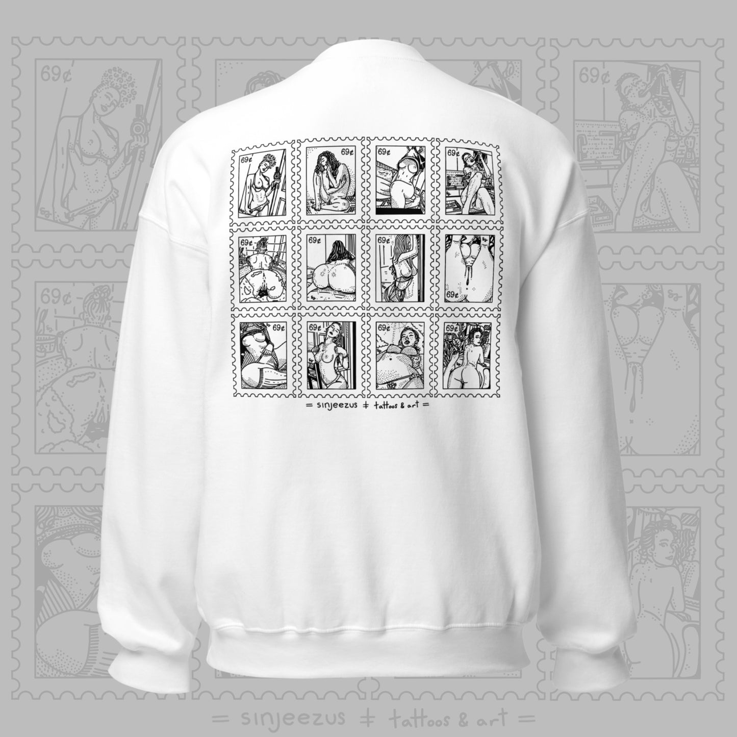 Sexy Stamps - Sinjeezus Unisex Sweatshirt