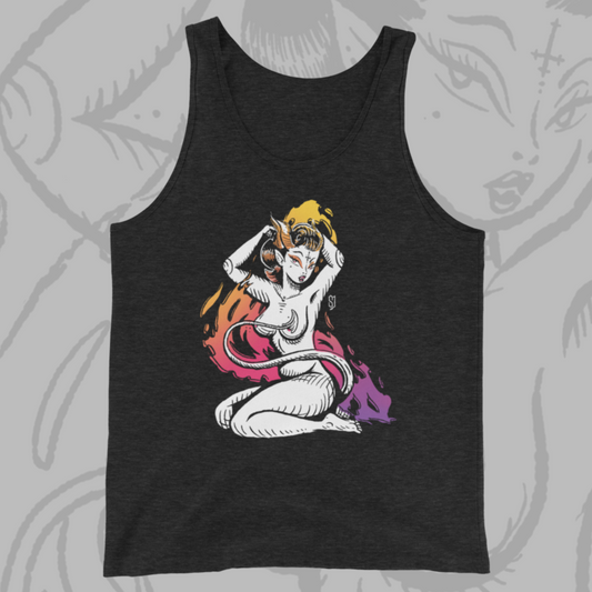 Fiery Demon Mama - Sinjeezus Unisex Tank Top