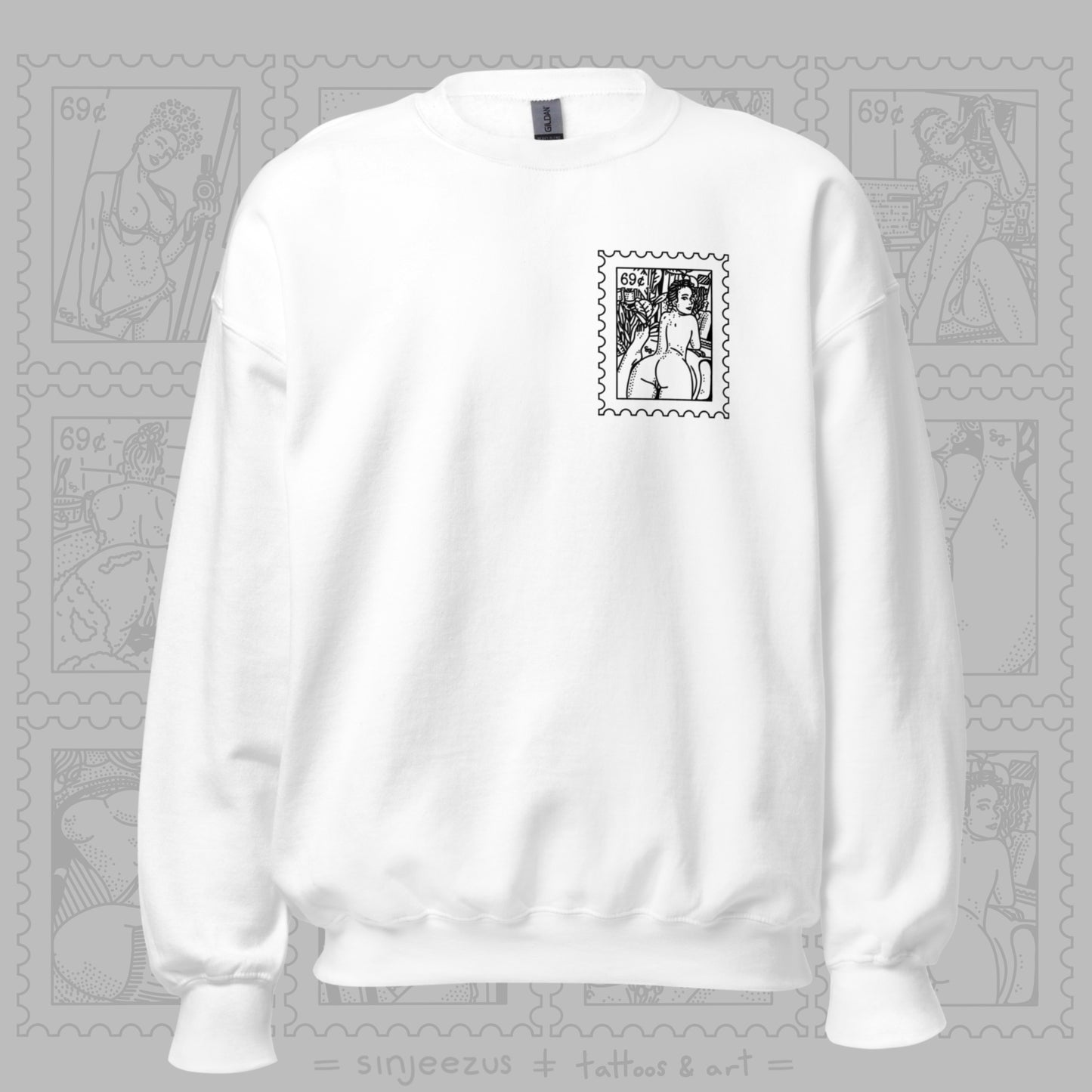 Sexy Stamps - Sinjeezus Unisex Sweatshirt