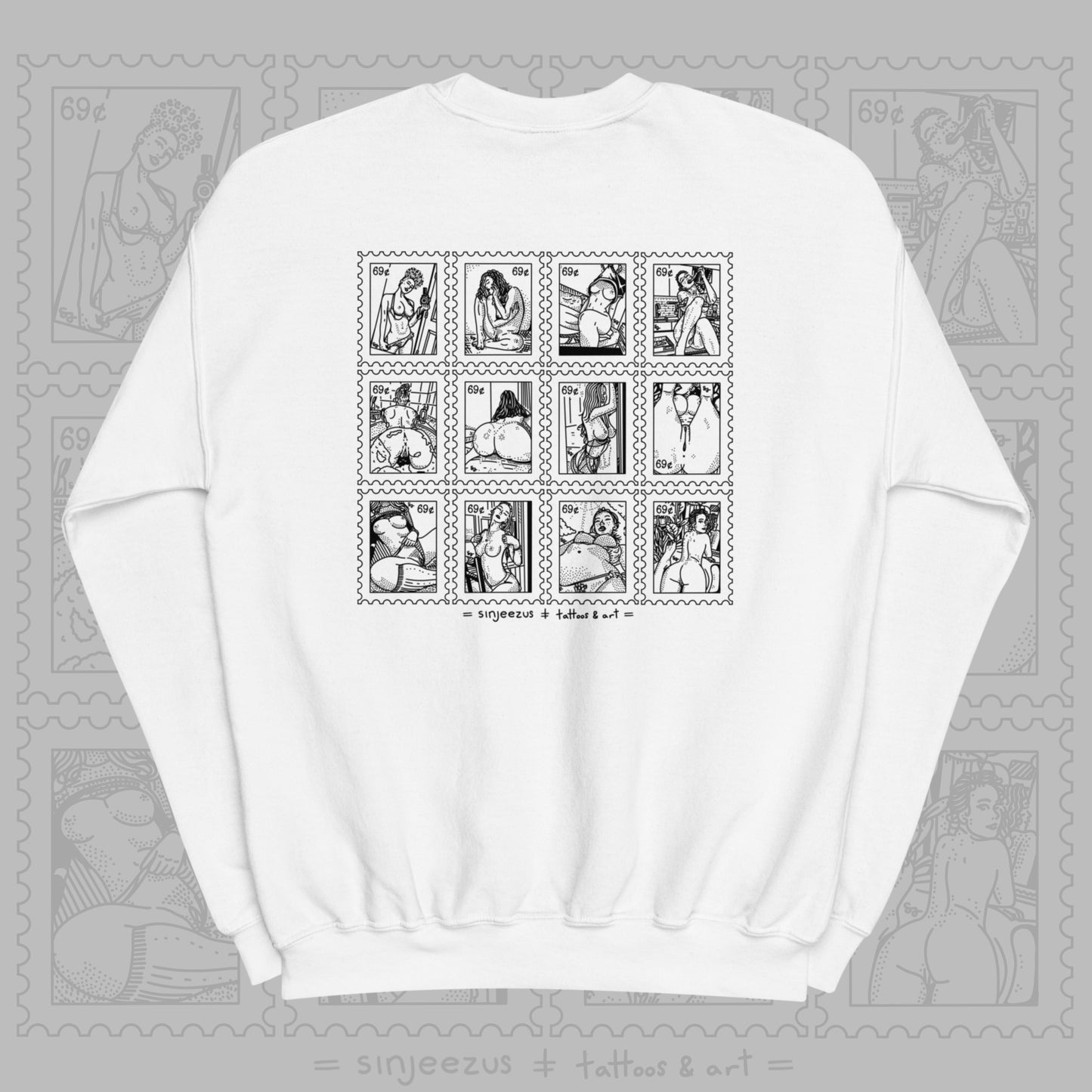 Sexy Stamps - Sinjeezus Unisex Sweatshirt