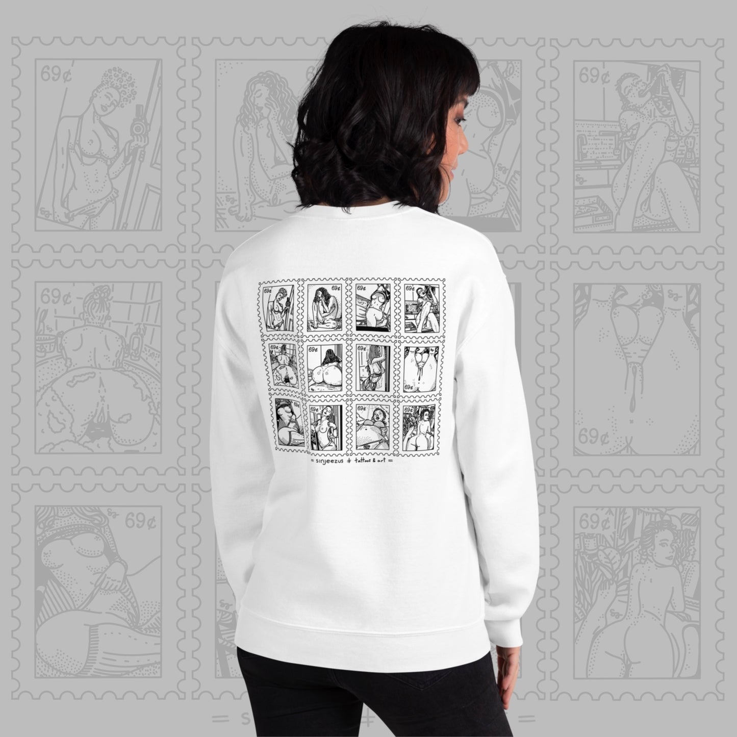 Sexy Stamps - Sinjeezus Unisex Sweatshirt