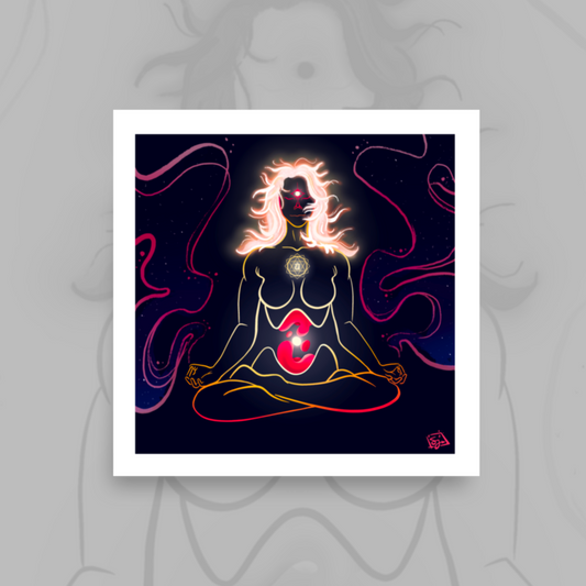 Lava Mama Heart Chakra Goddess - Sinjeezus Art Print